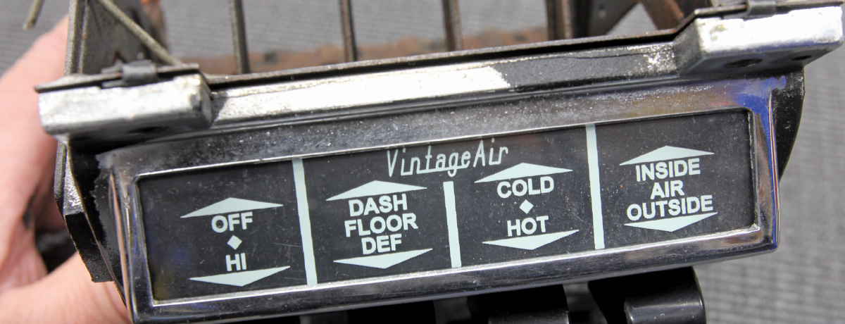 Vintage Air control panel installed with updated functionality