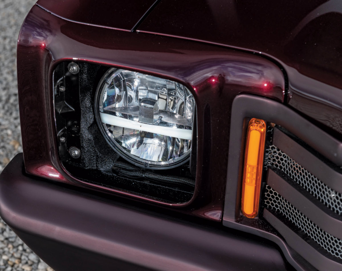 1972 Monte Carlo LED headlight retrofit modern projector lighting custom housing