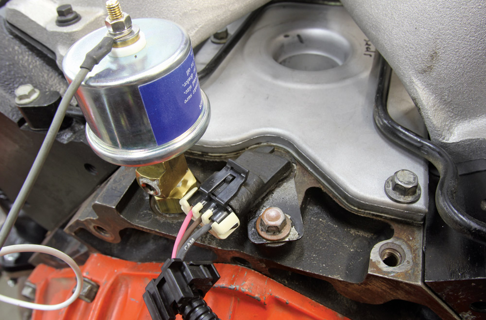 LS engine camshaft position sensor oil pressure sender wiring