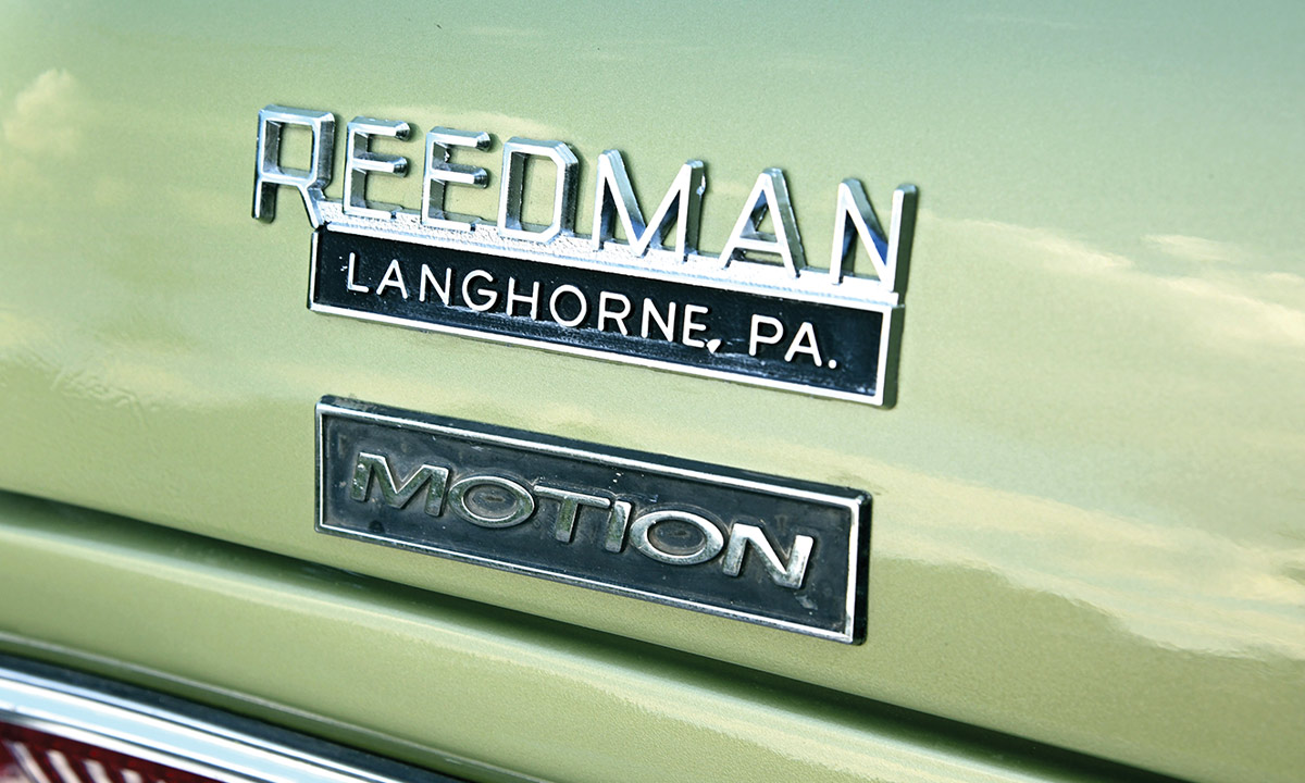 1969 Nova Reedman Langhorne Motion Performance dealership badge