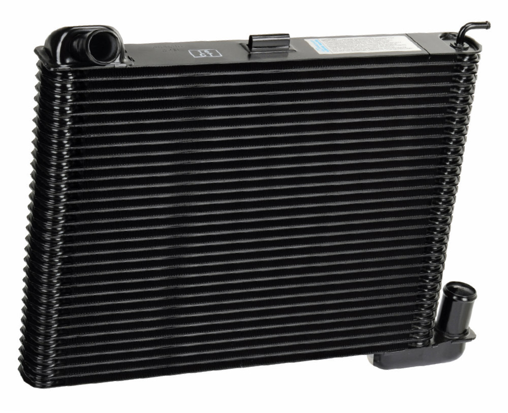 black-painted transmission cooler with high-efficiency tube-and-fin design