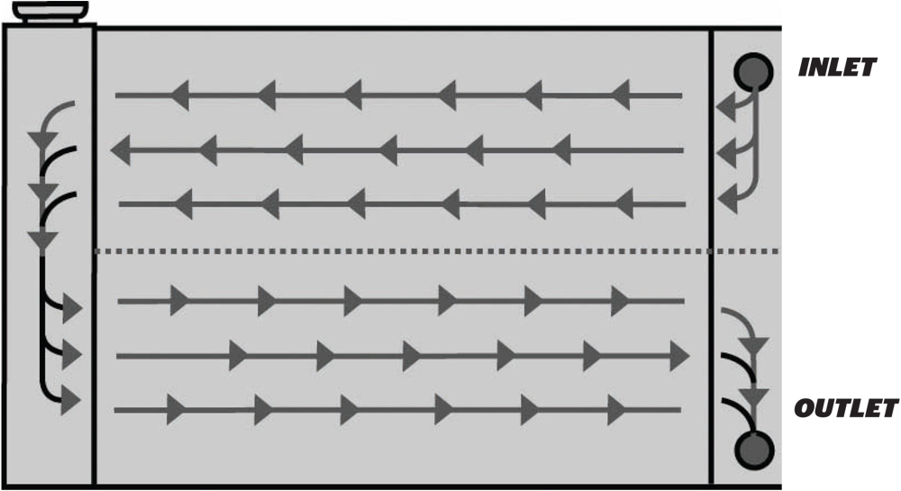 worker assembling an all-aluminum radiator core for high-performance applications
