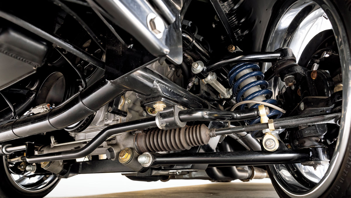 1969 Chevrolet Camaro SS upgraded suspension with tubular control arms and coilover shocks
