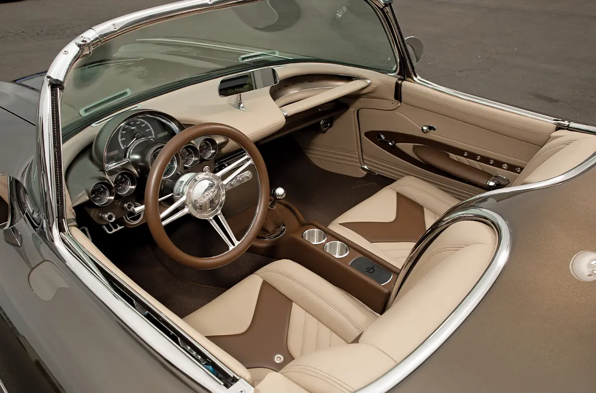 1959 Corvette interior custom leather modern gauges