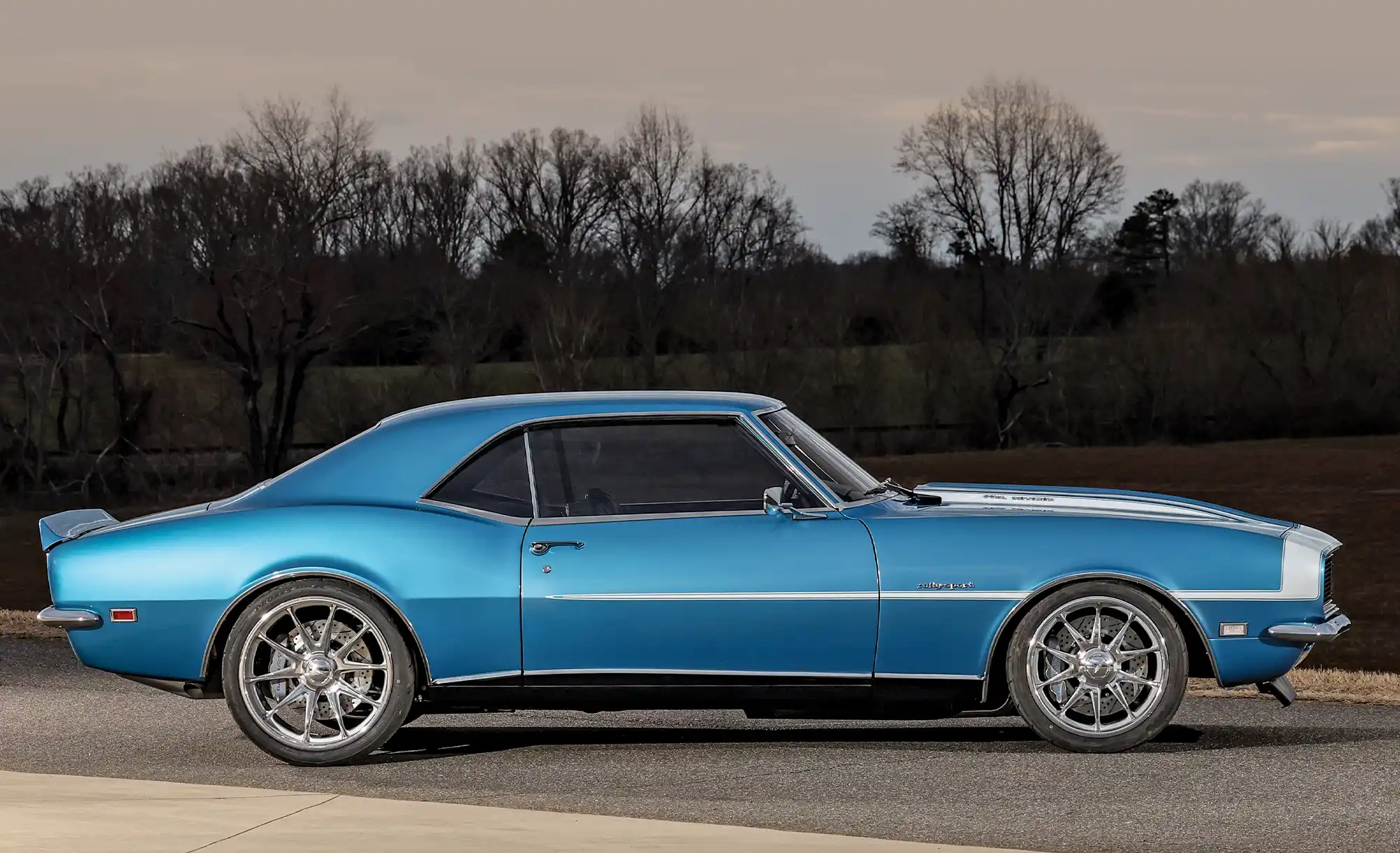 1968 Camaro profile classic body modern suspension setup