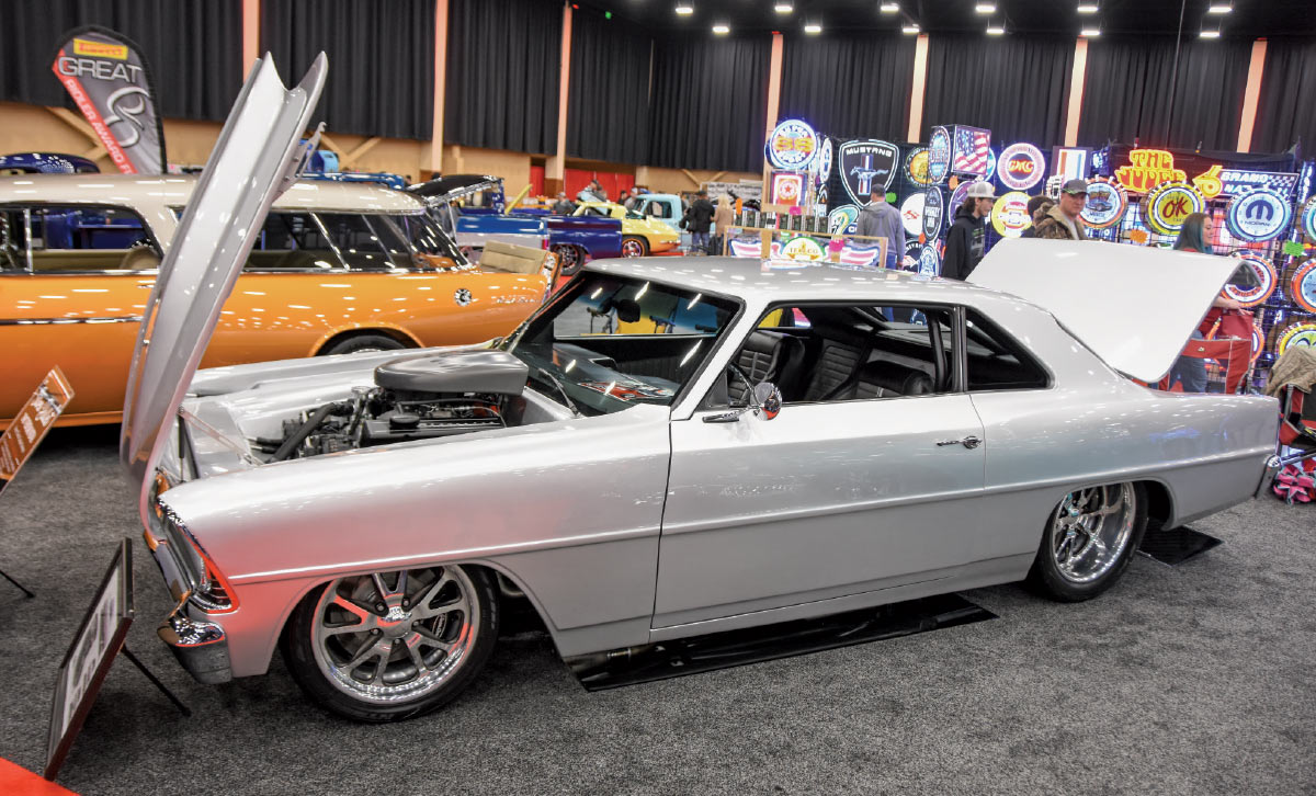 1966 Chevy Nova Pro Touring silver custom build showcase