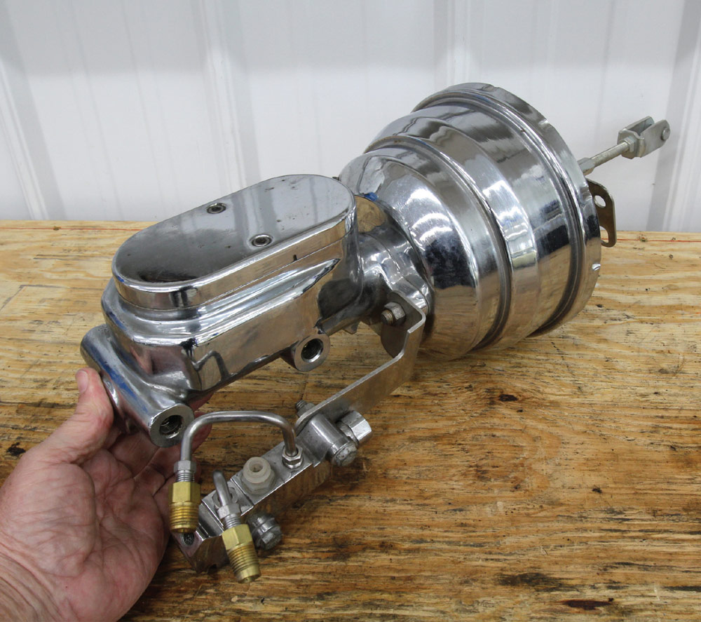 a chrome, 8-inch dual-diaphragm booster unit