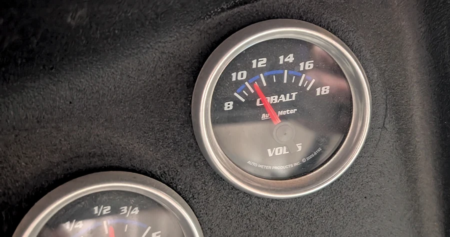 AutoMeter Cobalt volt gauge reads under 12V suggests charging system issue