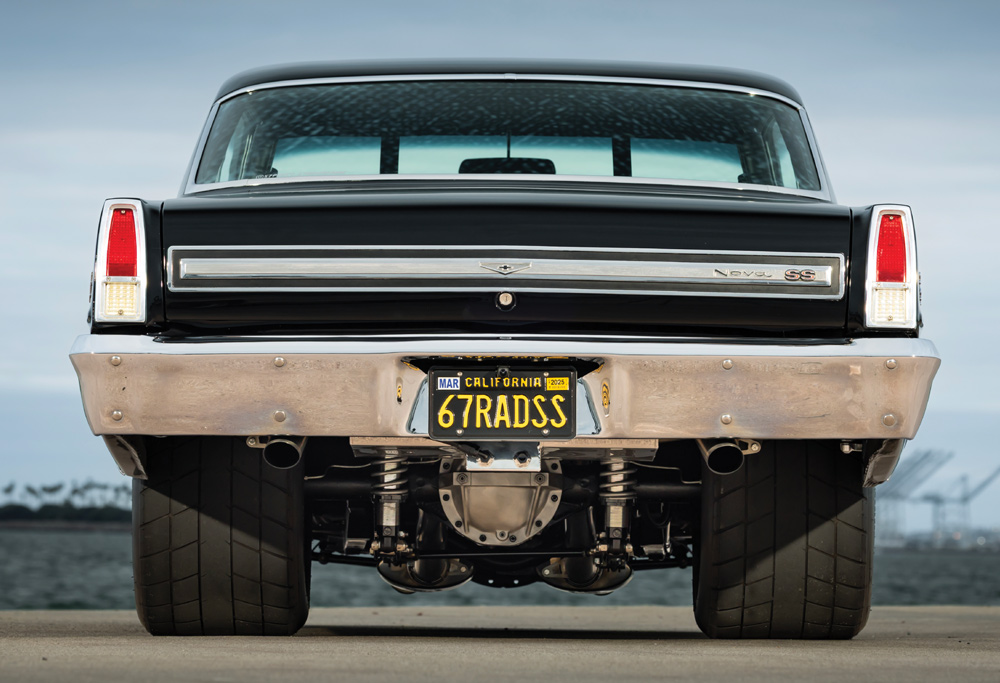 1967 Chevy Nova SS rear straight-on wide tire Dana rearend
