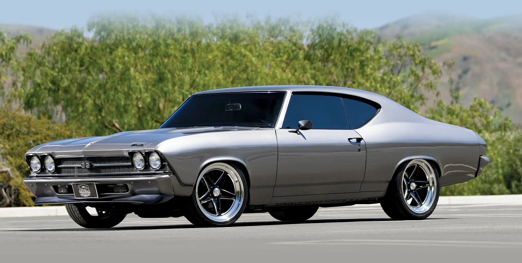 1969 Chevelle Pro Touring build satin gray paint Forgeline wheels modern stance