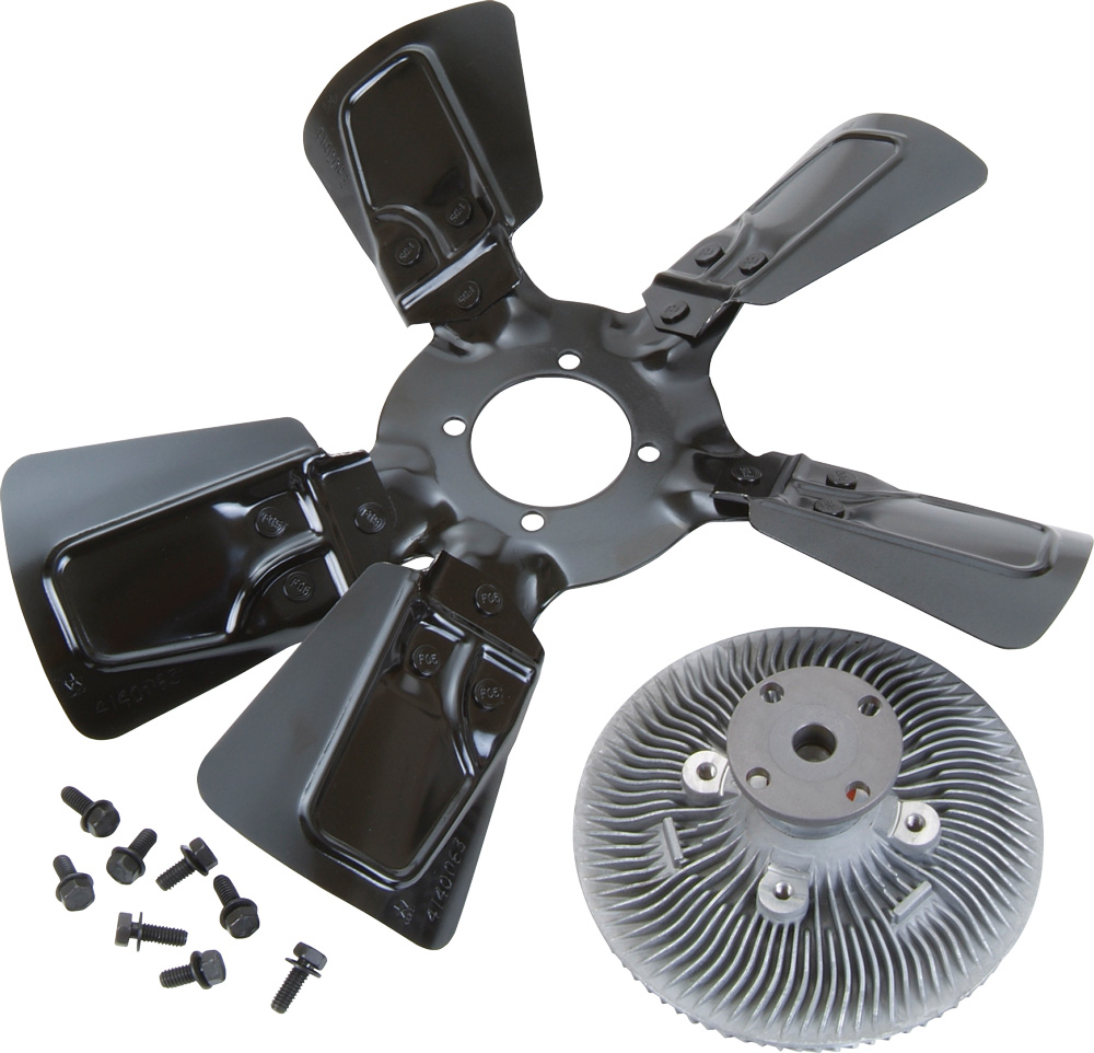 6-blade clutch fan kit with thermal fan clutch – mechanical cooling solution with mounting hardware