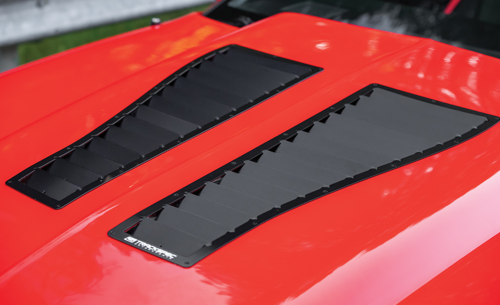 1988 IROC-Z Camaro TrackSpec hood vents black aluminum high flow design