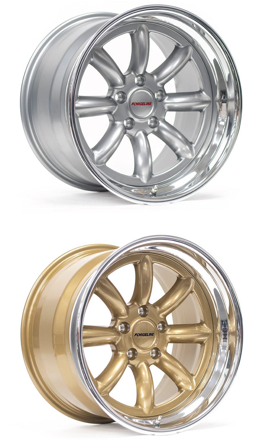 forgeline mlt3 polished and gold