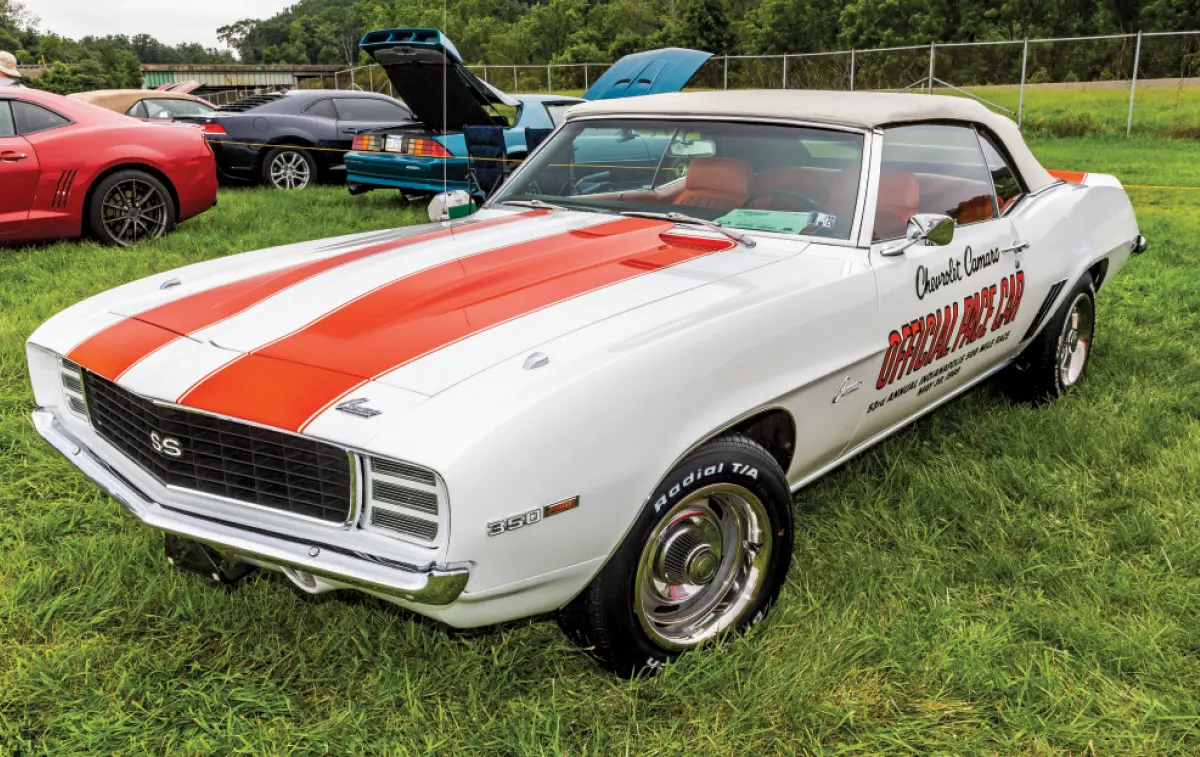 1969 Camaro Indy pace car whiteorange convertible 350 SS tribute