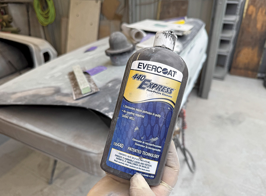 Evercoat 440 Express micro-pinhole eliminator bottle close-up