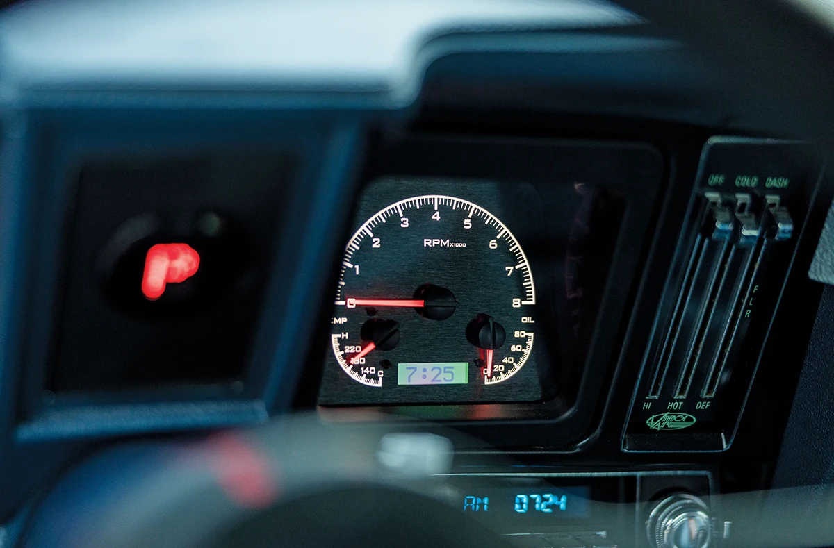 1969 Chevy Camaro digital tachometer custom dash layout shift light
