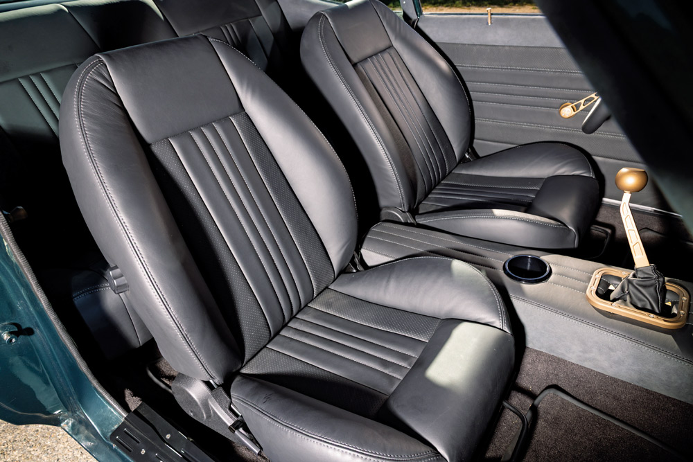 1972 Chevy Nova custom interior leather Procar seats suede dash insert