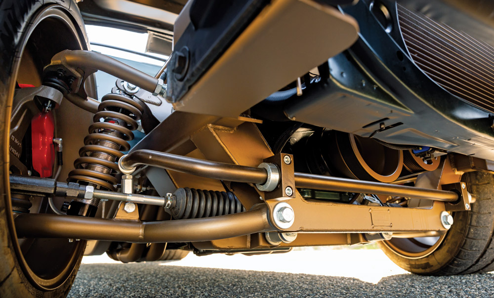 1972 Chevy Nova front suspension tubular control arms coilovers Baer brakes