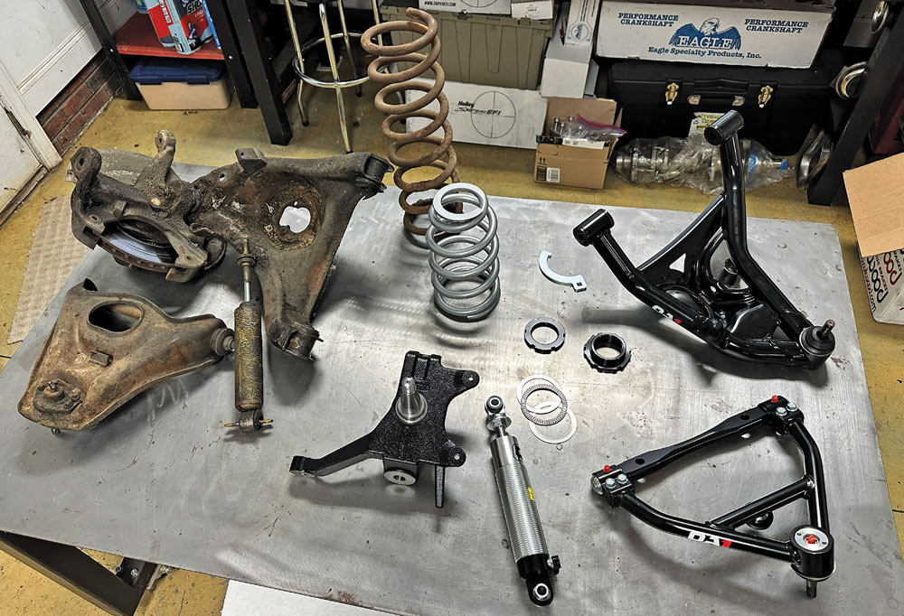 1978 camaro old vs new control arms and shocks comparison