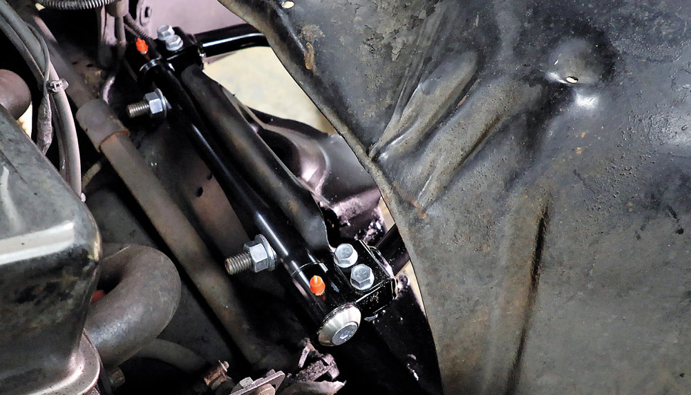 1978 camaro qa1 upper control arm installed in wheel well view