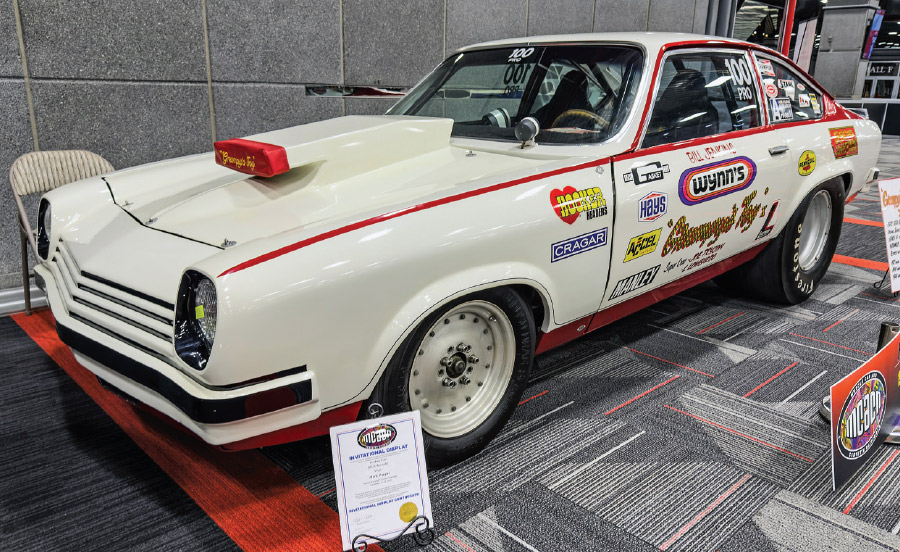2025 mcacn: restored white car with stickers