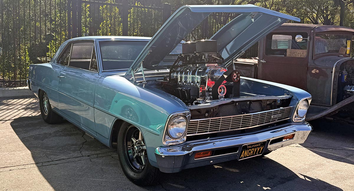 Blue 1963 Chevy Nova SS pro-street build