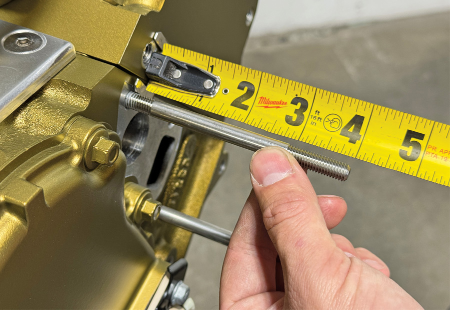Measuring M8 stud depth on driver side