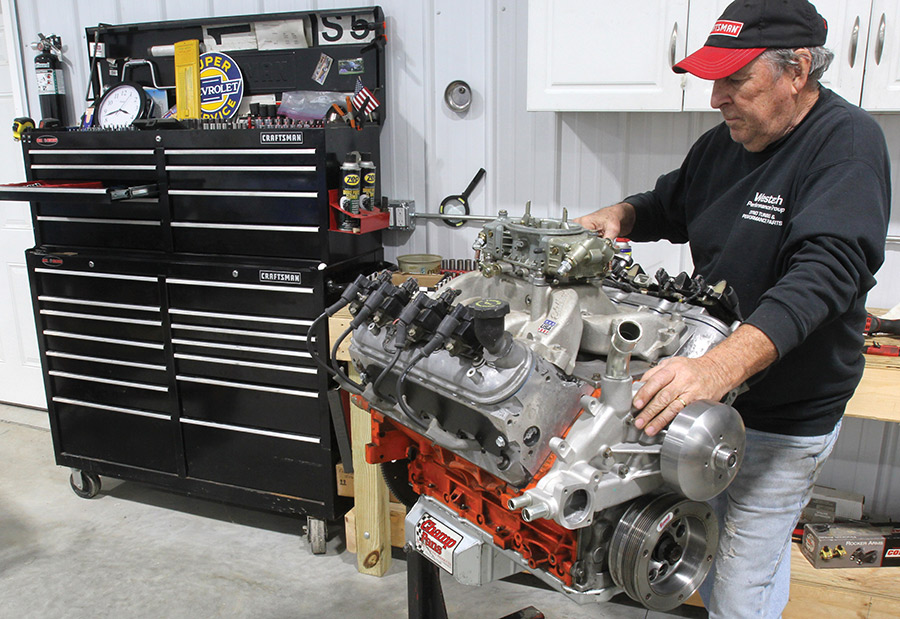 Fully assembled engine ready for installation.