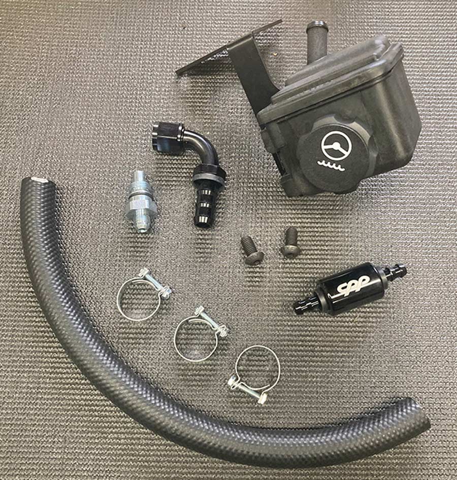 CPP remote power steering reservoir and filter kit.