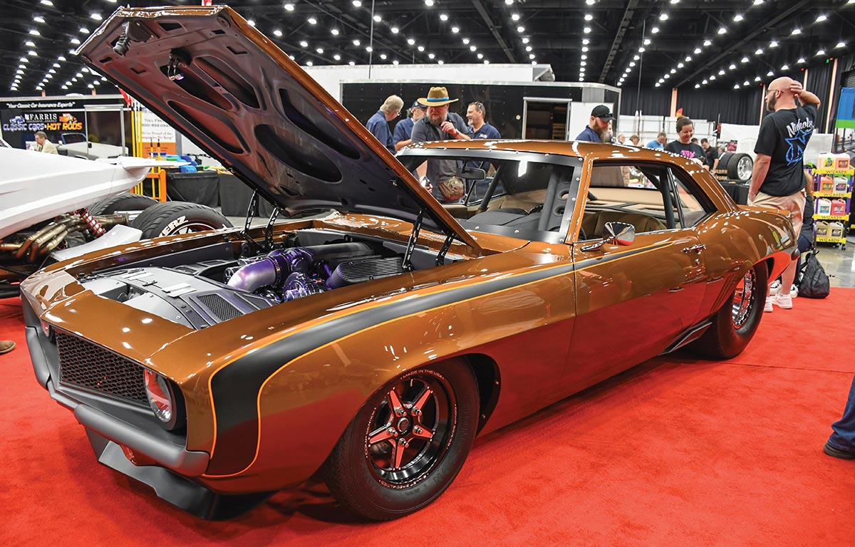 Stephen Braden's brown and black pro-street 1968 Camaro