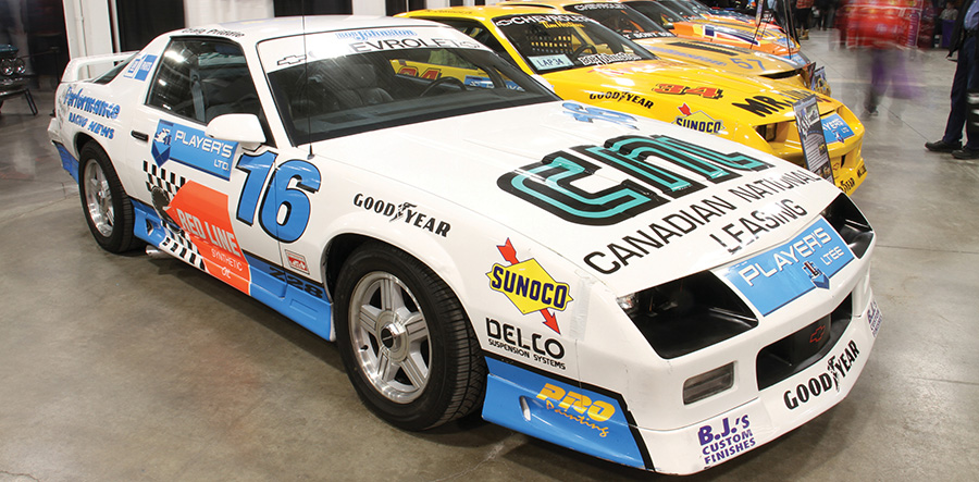 White #16 Player's Challenge racing Camaro Z28.