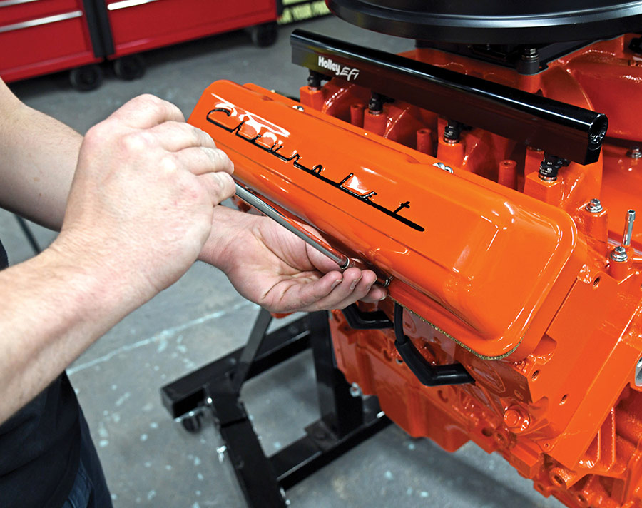 Fitting the AMD reproduction valve covers.