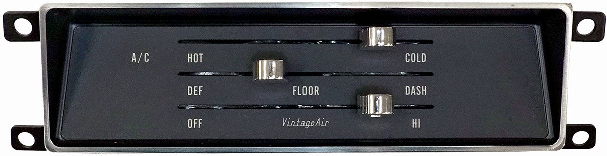 Vintage Air billet climate control panel for classic Chevrolets.