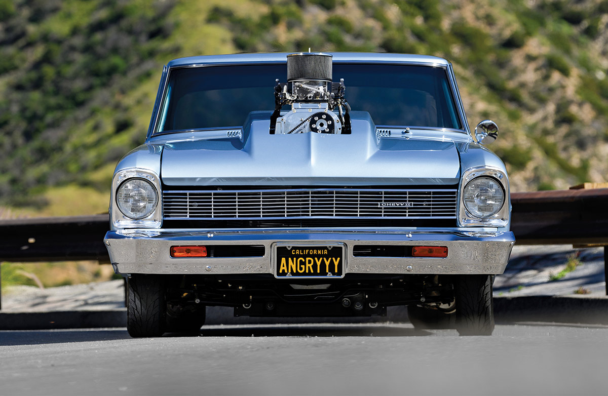 Low angle front view of the 1,135-horsepower Nova.
