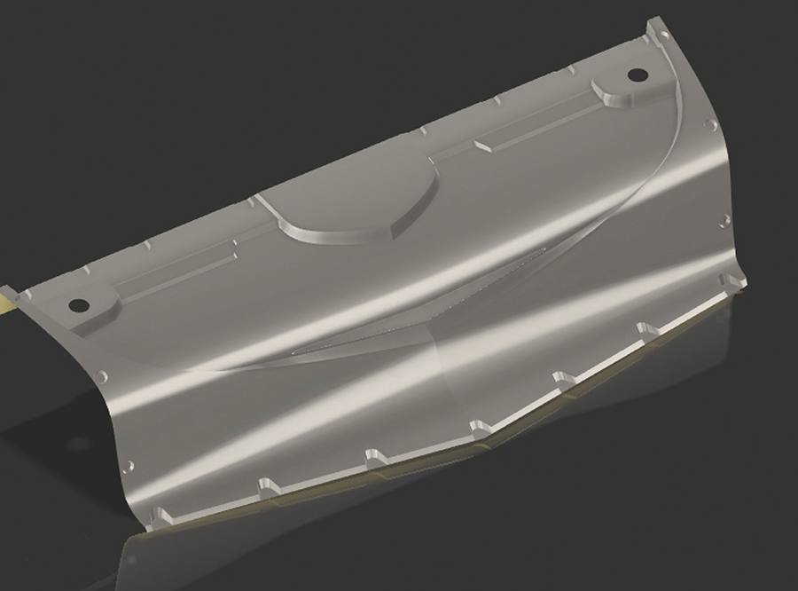 CAD model for a custom front panel.